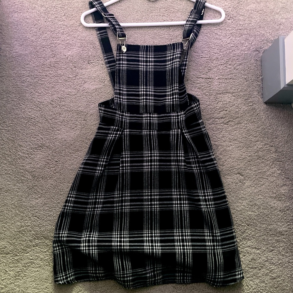 Black and White Plaid Romwe Dress